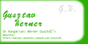 gusztav werner business card